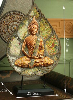 A坐佛摆店 东南亚叶会所酒件瑜伽馆装饰树脂