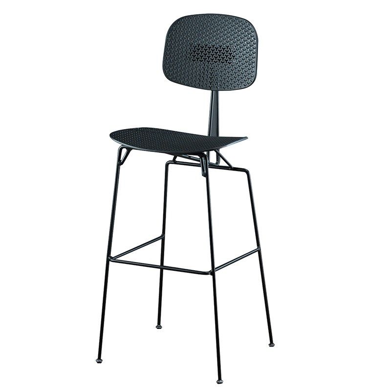 北欧简约家用吧椅现代铁艺高脚椅户外塑料创意吧台椅靠背酒吧凳子,淘宝优惠券,粉丝福利购,淘宝优惠卷