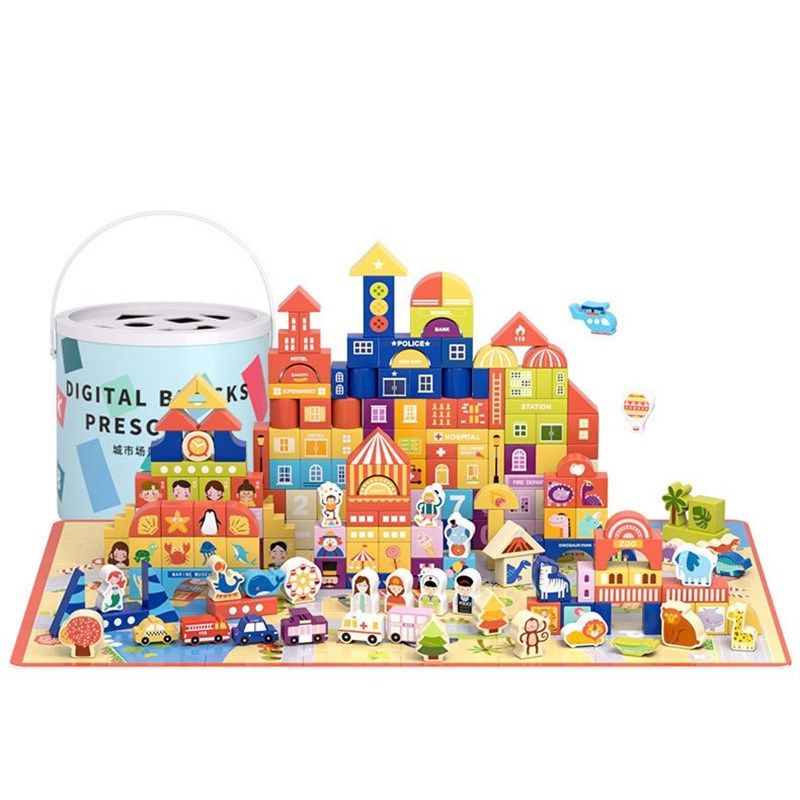 婴儿童积木木头可啃咬大颗粒益智拼装玩具拼图1一2岁3宝宝6女孩桌,淘宝优惠券,粉丝福利购,淘宝优惠卷