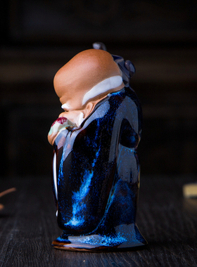 寿星公仙翁寿桃仙翁中式书桌房书盆栽盆景搭配陶瓷小摆件