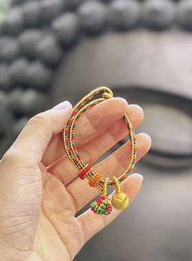 端午节日礼物手工编织五彩手绳手链福粽好运女情侣首饰小红绳饰品