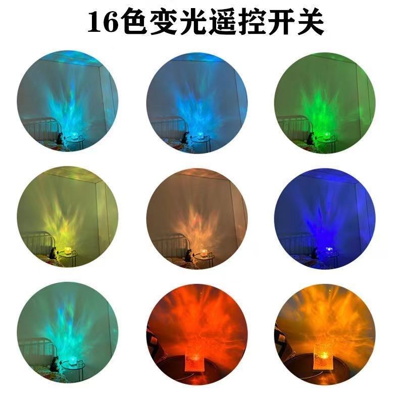 【动态水波纹光影氛围灯】礼物旋转水波纹氛围灯卧室浪漫ZQ,淘宝优惠券,粉丝福利购,淘宝优惠卷