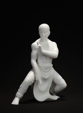 客意陶房人物摆件招财中式创厅书瓷玄关桌面摆设品