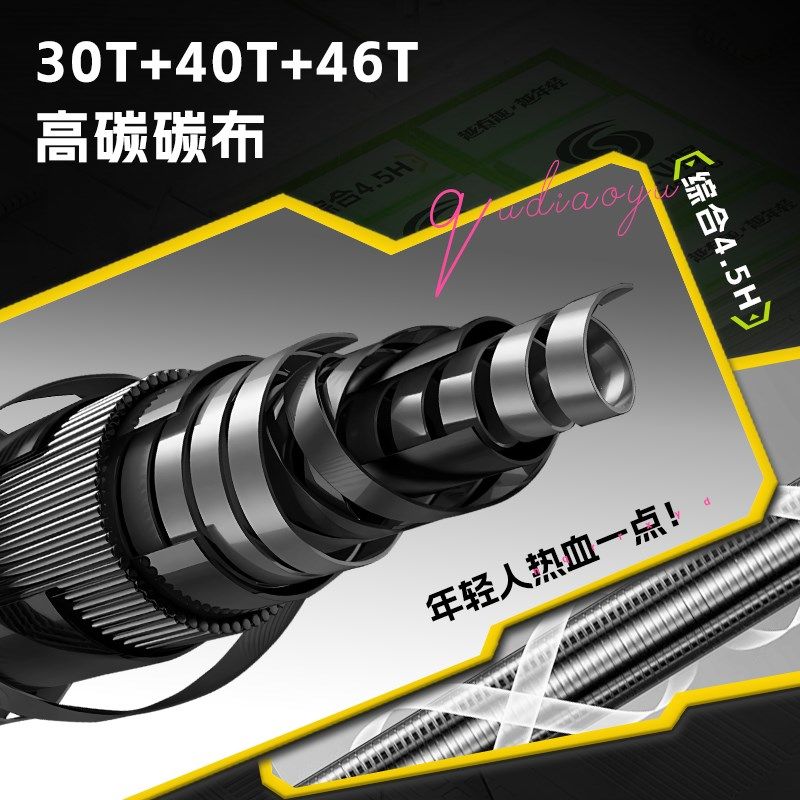 威海趣钓娱厂家直发高碳超轻4.5H综合竞技台钓竿热血青年鱼竿渔具,淘宝优惠券,粉丝福利购,淘宝优惠卷