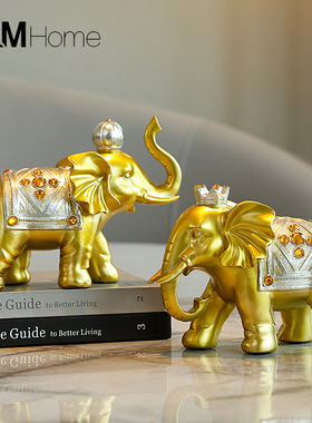 招财摆件一对高档创意家居玄关桌面客厅装饰品摆设