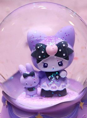 库洛米水晶球音乐盒萌萌库洛米八音盒摆件创意女孩生日礼物小学生