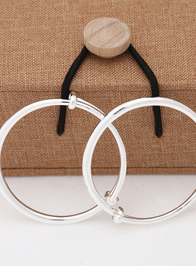 宝宝儿童手镯999纯银公主婴儿满月银饰小孩男女新生儿一对单只