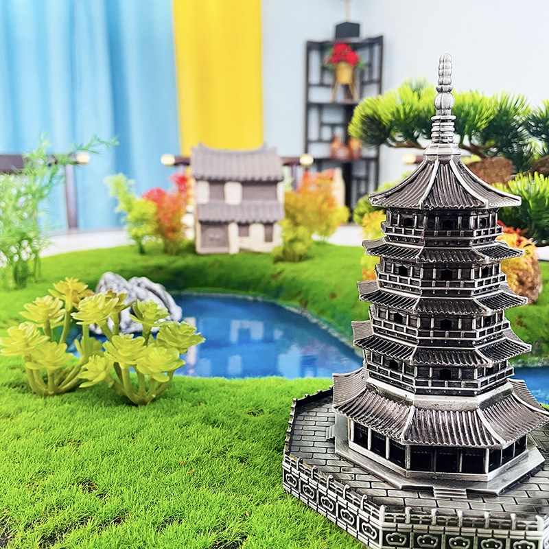 大型圆桌中间摆花酒店饭店别墅餐桌装饰景观仿真绿植盆栽中式简约 - 图2