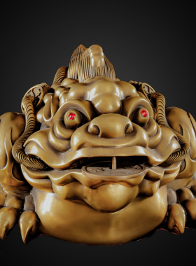 霸王金蟾摆件八方来财三足蟾客厅店铺开业招财三脚大号