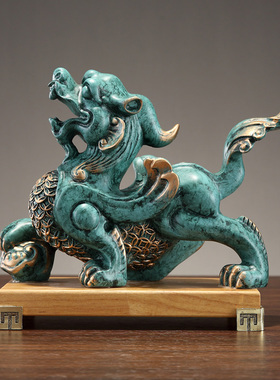 新中式电视柜玄关客厅貔貅摆件一对家居开业送礼乔迁装饰品