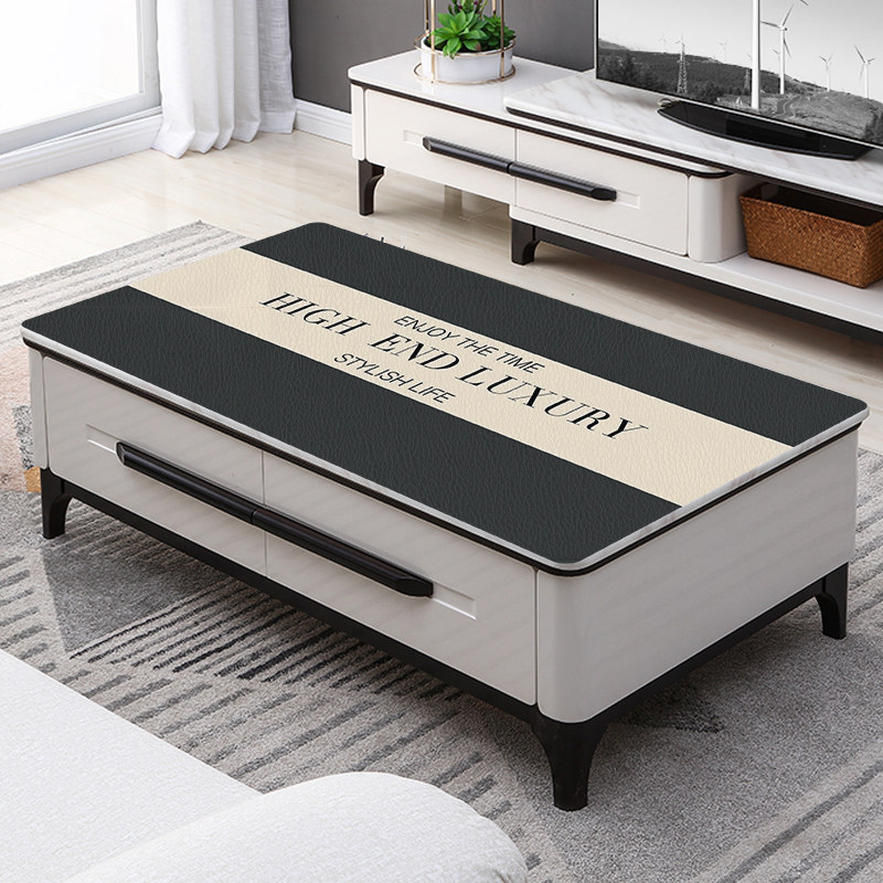 现简约茶几桌布皮革防水防油免洗长方形客厅餐桌布艺盖巾电视柜,淘宝优惠券,粉丝福利购,淘宝优惠卷