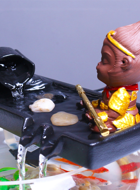 创意陶瓷流水摆件桌面流水循环过滤鱼缸造景装饰客厅喷泉乔迁礼物