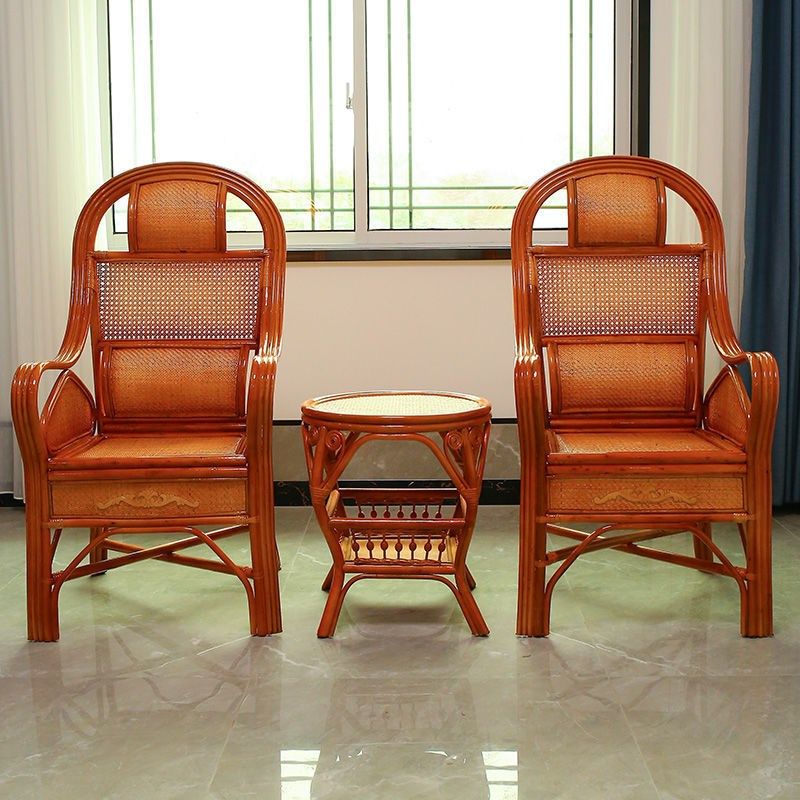 印尼真藤椅三件中式阳台桌椅休闲家用小茶几藤编五件单人,淘宝优惠券,粉丝福利购,淘宝优惠卷