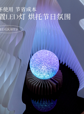 十八纸圣诞树商场客厅摆件家居饰品折叠发光新年装饰桌橱面窗道具