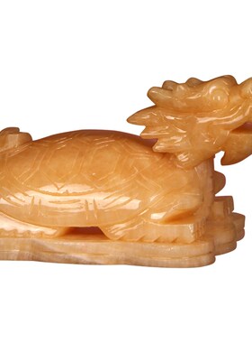 天然玉石雕刻玉石龙龟玉石龟石雕龟装饰品摆件