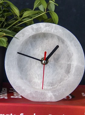 个性创意矿石钟表摆件立体装饰工艺钟表简约家居时钟