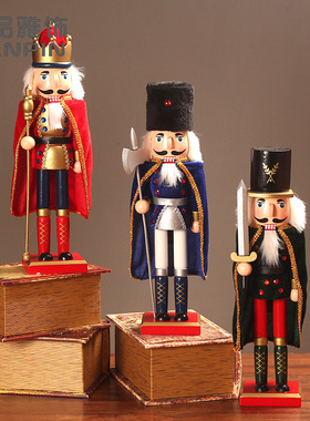 风胡桃夹子木偶摆件创意儿童房间摆设装饰礼物