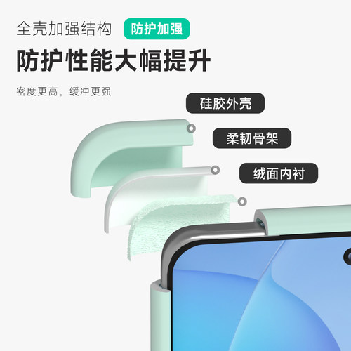 密素适用reno15pro手机壳新款reno14液态硅胶13保护套Reno12pro防摔reno11系男女情侣reno10/9/8/7纯色高级感 - 图3