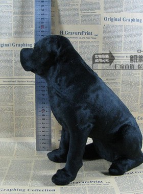 仿真狗摆件猎犬黑动物摆件名犬展厅家居农场装饰品展览