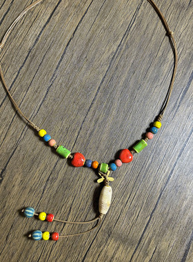 毛衣链秋冬高档大气高级轻奢小众不掉色精致百搭长款吊坠陶瓷项链