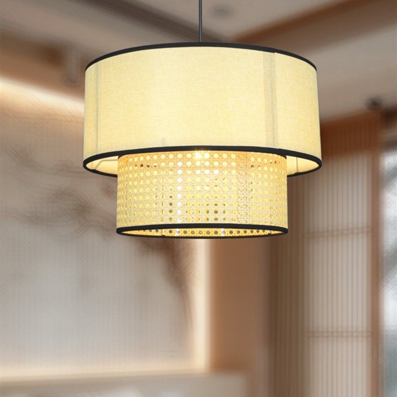 中式藤编吊灯藤艺餐饮间民宿客厅卧室覆古茶室麻绳日式餐厅吊灯,淘宝优惠券,粉丝福利购,淘宝优惠卷