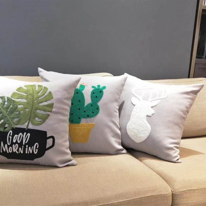 刺绣抱枕沙发靠垫客厅椅子靠背枕靠枕护腰抱不含芯,淘宝优惠券,粉丝福利购,淘宝优惠卷