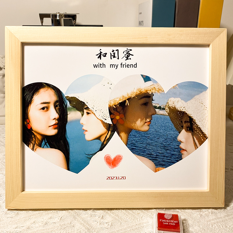 妇女礼物小礼品女生送闺蜜高级生日意义特别照片定制相框惊喜感动 - 图3