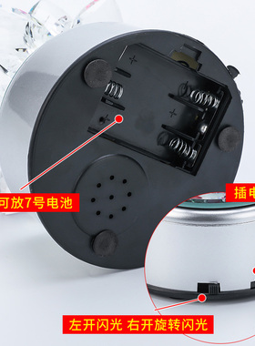 LED莲花灯桌面饰品水晶摆件装饰佛供灯充电荷花灯家用长明佛堂灯