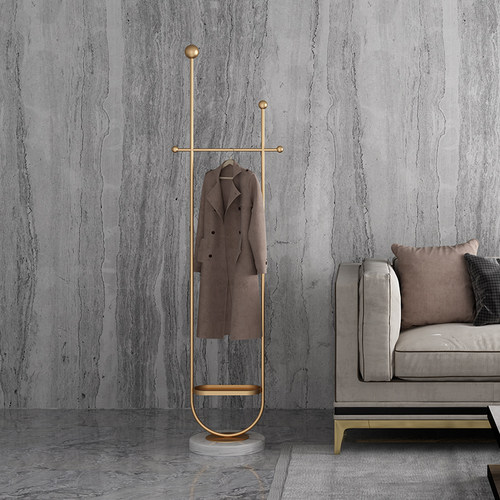 意式轻奢衣架落地卧室简易架子客厅门口家用挂衣架玄关衣帽架 - 图3