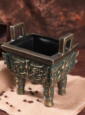 仿古鼎装饰古董博古架摆设公司招财开业礼品摆件