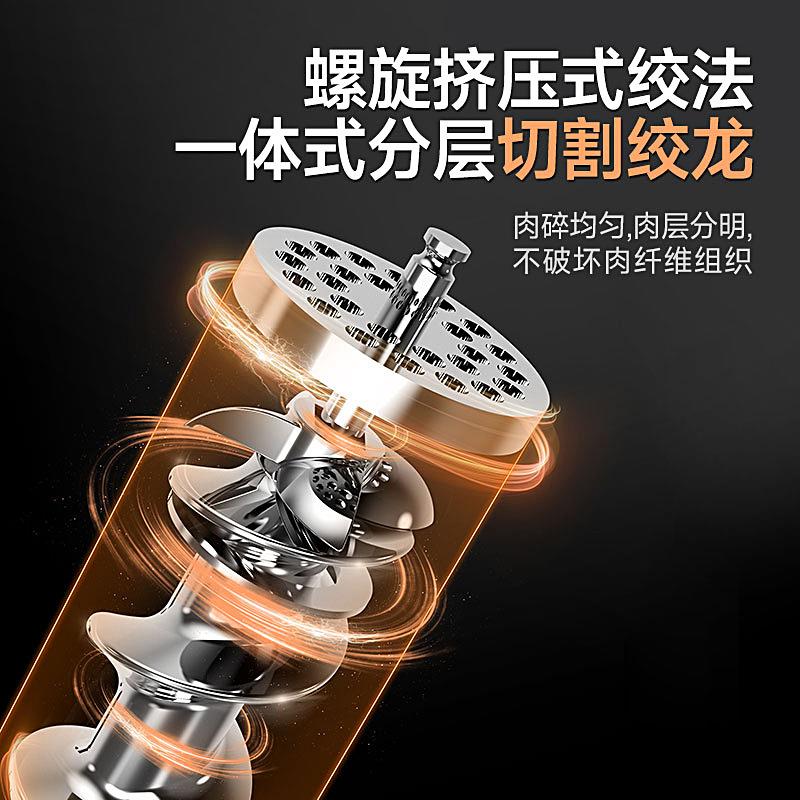 绞肉机商用电动不锈钢大功率小型自动多功能灌肠机绞肉碎菜机 - 图2