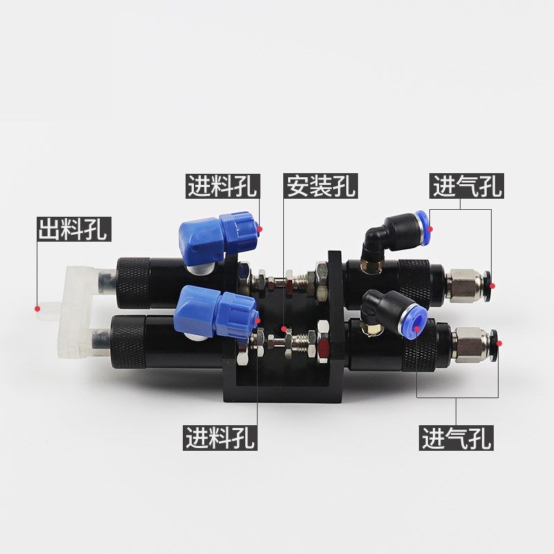 奇力杭双液23AB点胶阀接塑料三通AB气动点胶阀点胶机配件回吸式阀,淘宝优惠券,粉丝福利购,淘宝优惠卷