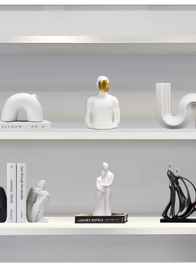 摆件简约现客厅抽象艺术品电视柜书柜书架软装装饰品