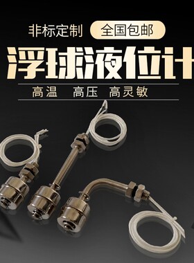 浮球液位计 高温液位浮子 304浮球开关 水位开关8*100mm
