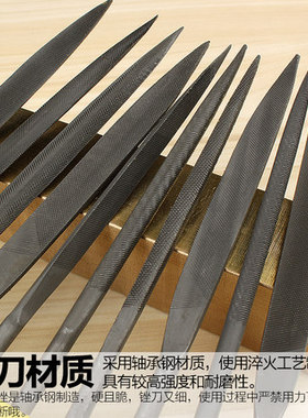 锉刀钢锉套装金属木工打磨工具小挫刀三角半圆迷你整形什锦锉木锉