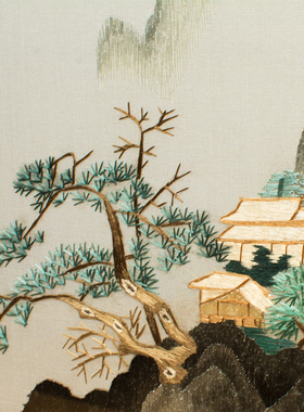 刺绣摆件苏州双面绣桌面摆件创意摆台绣美复古台屏中国风商务礼品