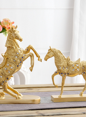 欧式中家居装饰品摆件客厅卧室电视柜小创意鹿摆设