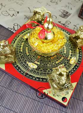 聚财阵聚宝盆葫芦龙龟金蟾貔貅麒麟罗盘旺财招财客厅摆件