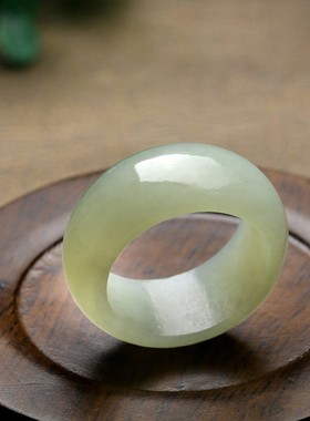 和田玉戒指原生且末青白玉男女戒指指环