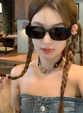复古方形小框个性棱角切面墨镜女网红嘻哈蹦迪网红高级感太阳眼镜