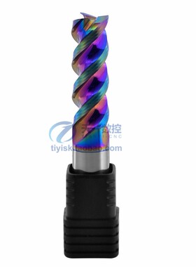 7彩铝用铣刀3刃高光铝铣刀7系铝干式切削涂层铝U型槽合金专用铣刀