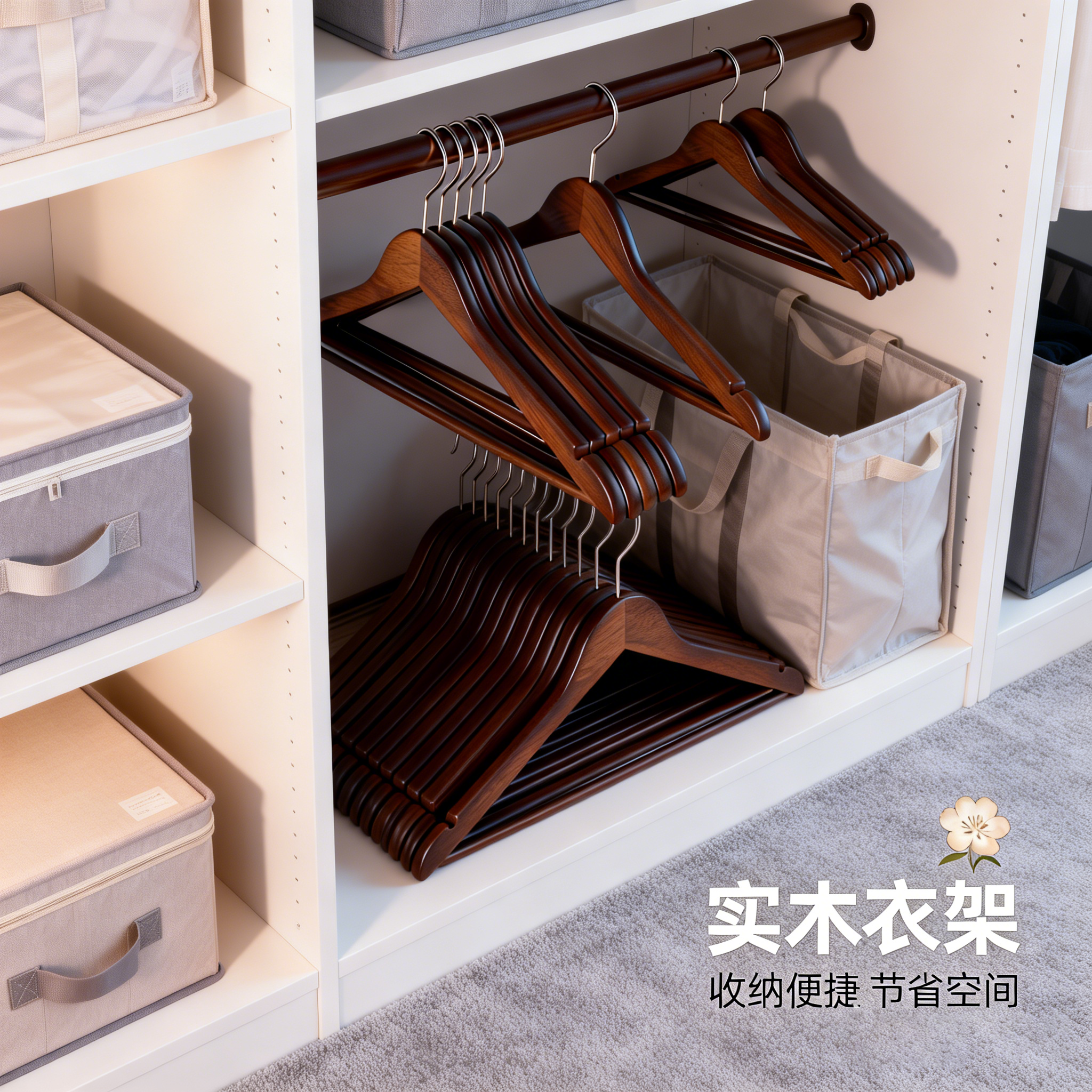 木质衣架家用挂衣无痕木头加厚防滑加宽服装店酒店衣架子衣柜撑子,淘宝优惠券,粉丝福利购,淘宝优惠卷