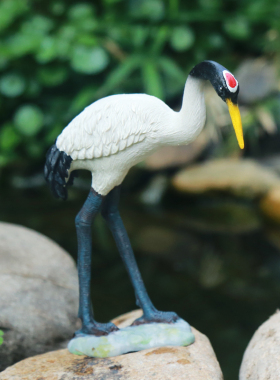 户外花园水池装饰庭院假山喷泉流水造景动物饰品池塘水景仙鹤摆件