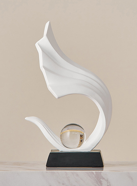 轻奢风高档酒柜装饰品摆件高端大气客厅电视柜办M公室高级感工艺