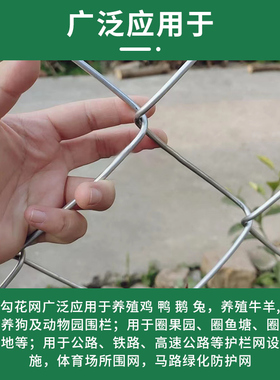 铁丝网镀锌围栏养殖防护网勾花网钢丝网羊牛猪栏网栅栏果园护栏网