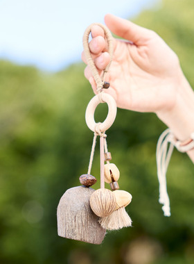 天然果壳摇铃客厅桌面包挂件