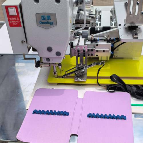 全自动高效新款松紧带橡筋自动打褶花样机笔袋文具打褶花样机 - 图0