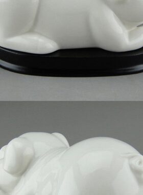 12十二生肖吉祥猪陶瓷可爱小猪摆件陶瓷猪工艺品装饰家居瓷器客厅