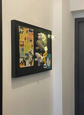 何止钟意中古风磁吸电表箱留言板翻盖款玄关遮挡遮丑黑板展示壁饰