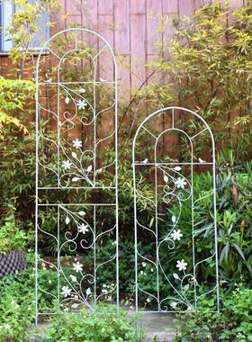 新品铁艺爬藤架子复古做旧花支架庭院植物玫瑰月季铁线莲爬藤花架